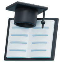 education 3d render icon illustration png