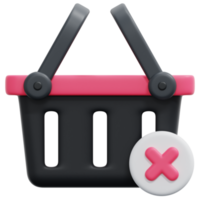 cancel 3d render icon illustration png