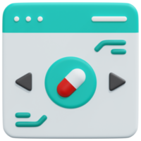 ilustração de ícone de renderização 3d de farmácia on-line png