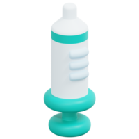 syringe 3d render icon illustration png