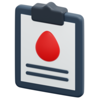 health report 3d render icon illustration png