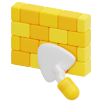 ilustração de ícone de renderização 3d de brickwall png