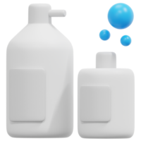 ilustração de ícone de renderização de shampoo 3d png