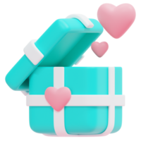 ilustración de icono de render 3d de regalo png