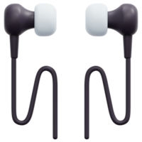 earphone 3d render icon illustration png