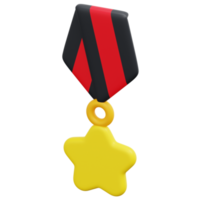 medal 3d render icon illustration png