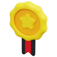 illustration de l'icône de rendu 3d médaille png