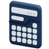 calculator 3d render icon illustration png