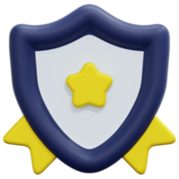 badge 3d render icon illustration png