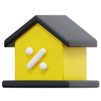 ilustração de ícone de renderização 3d casa png