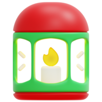 ilustração de ícone de renderização 3d de lanterna png