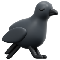 illustration d'icône de rendu 3d corbeau png