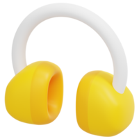 headphones 3d render icon illustration png