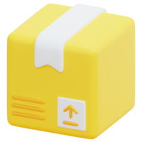 caja 3d render icono ilustración png