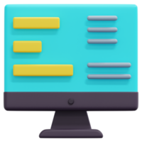 data report 3d render icon illustration png