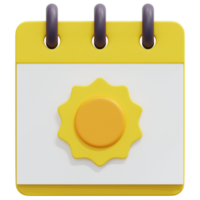 calendar 3d render icon illustration png