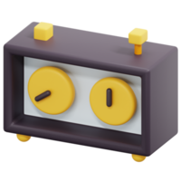 ilustración de icono de render 3d de reloj de ajedrez png