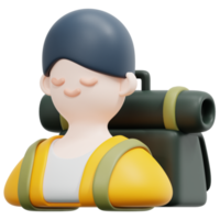 adventurer 3d render icon illustration png