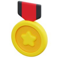 illustration de l'icône de rendu 3d médaille png