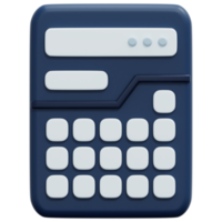 calculator 3d render icon illustration png