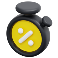 stopwatch 3d render icon illustration png
