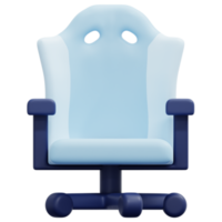 illustration de l'icône de rendu 3d de la chaise de jeu png