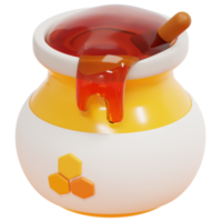 honey 3d render icon illustration png