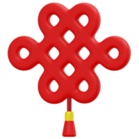 chinese knot 3d render icon illustration png