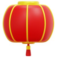 ilustración de icono de render 3d de linterna china png