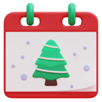 christmas day 3d render icon illustration png