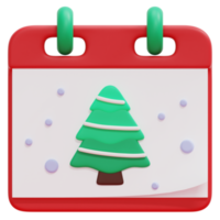 día de navidad 3d render icono ilustración png