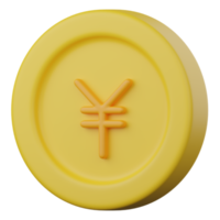 yen coin 3d icon png