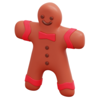 gingerbread 3d render icon illustration png