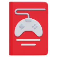 ilustração do ícone de renderização 3d do livro do jogo png