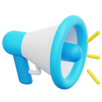 megaphone 3d render icon illustration png