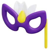 party mask 3d render icon illustration png