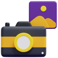 photo camera 3d render icon illustration png