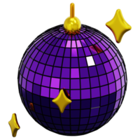 ilustração de ícone de renderização 3d de bola de discoteca png