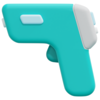 illustration de l'icône de rendu 3d du pistolet thermomètre png