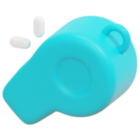 whistle 3d render icon illustration png