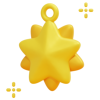 ilustración de icono de renderizado 3d de estrella png