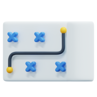 ilustración de icono de render 3d de estrategia png