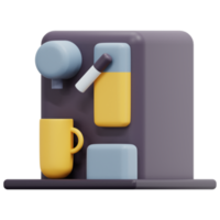 kaffeemaschine 3d-render-symbol-illustration png