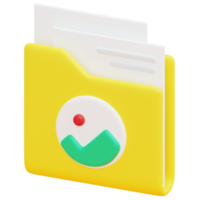 folder 3d render icon illustration png