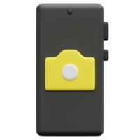 phone camera 3d render icon illustration png