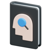 psychology book 3d render icon illustration png