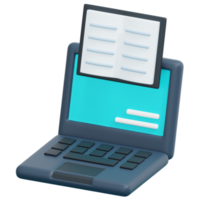 laptop 3d render icon illustration png