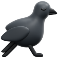 illustration d'icône de rendu 3d corbeau png