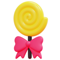 lollipop 3d render icon illustration png