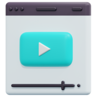 illustration d'icône de rendu 3d de marketing vidéo png